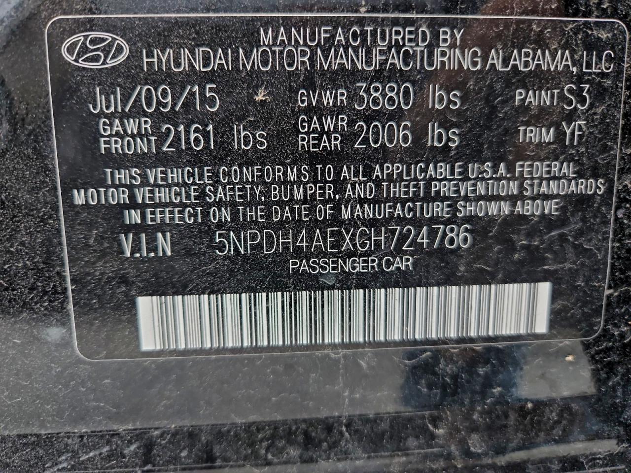 2016 HYUNDAI ELANTRA SE photo 34