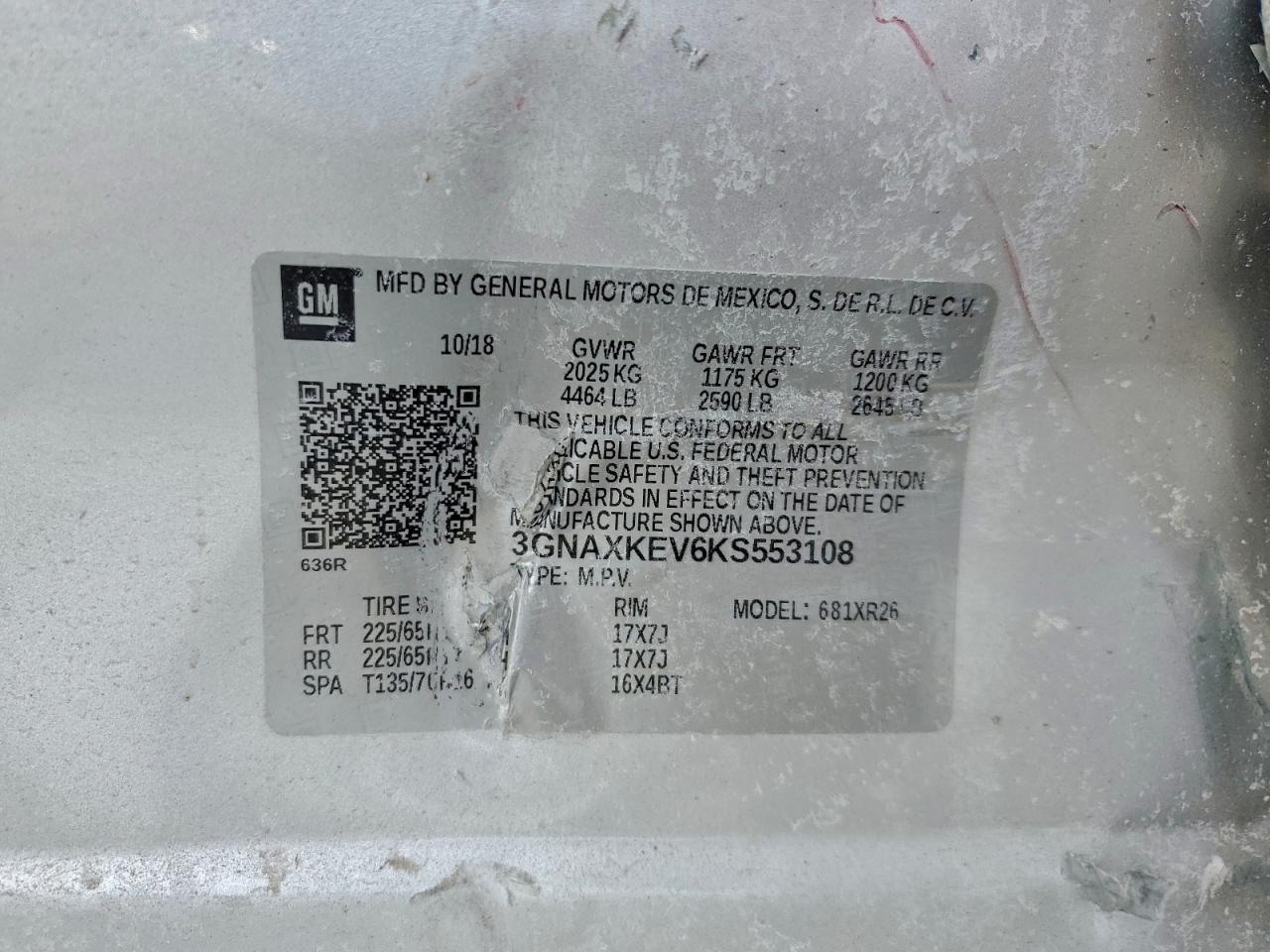 2019 CHEVROLET EQUINOX LT photo 13