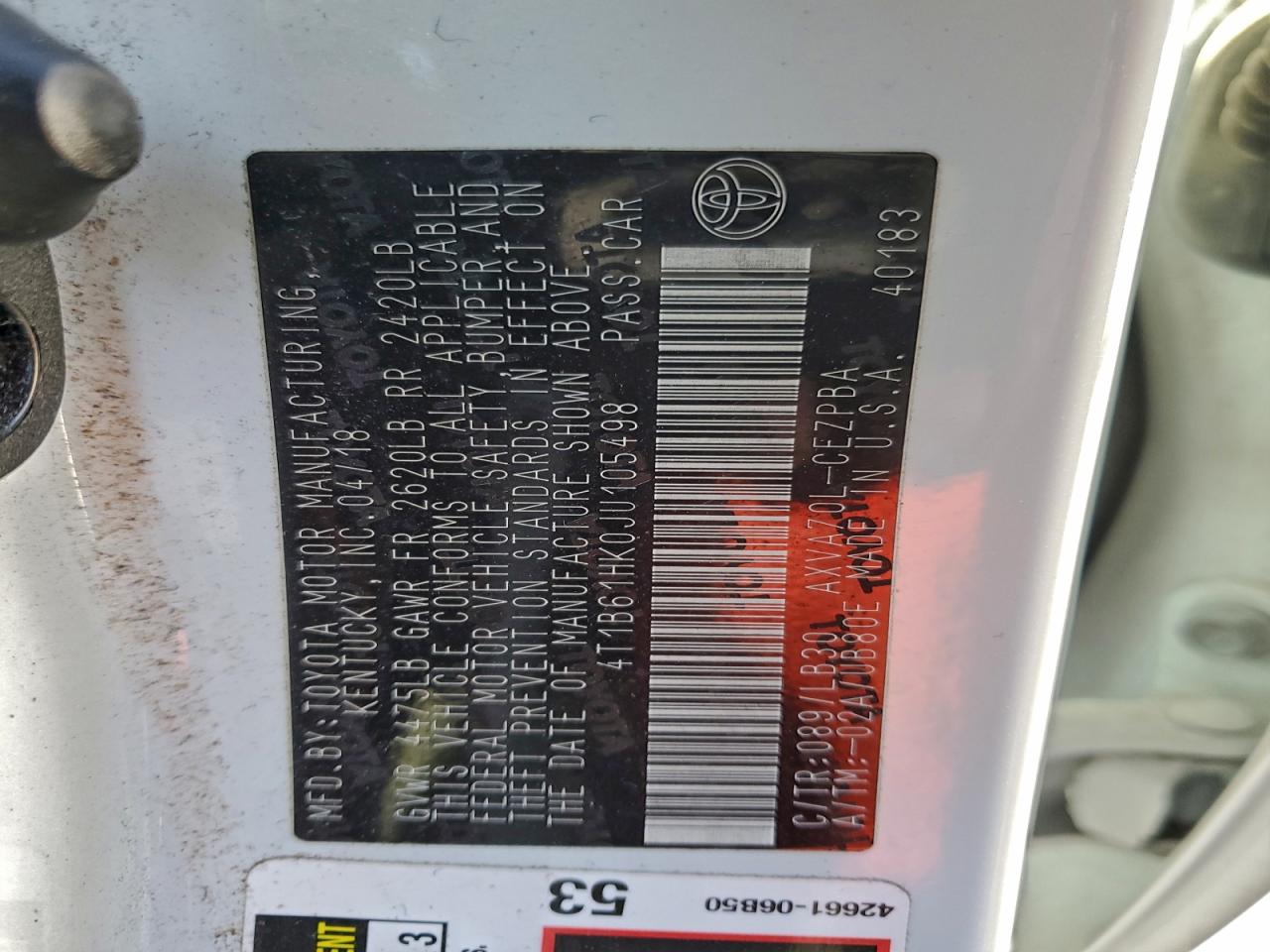 2018 TOYOTA CAMRY XSE photo 34
