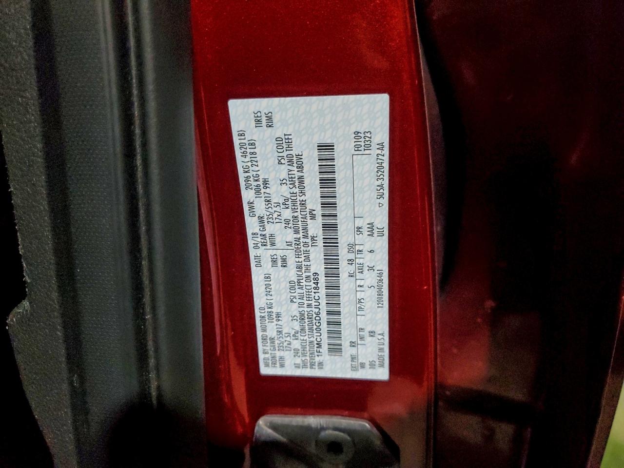 2018 FORD ESCAPE SE photo 27