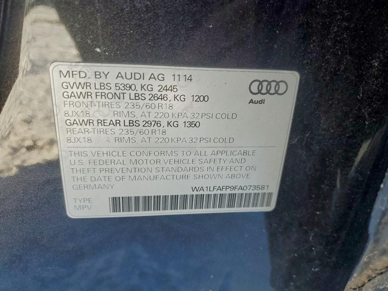 2015 AUDI Q5 PREMIUM PLUS photo 13