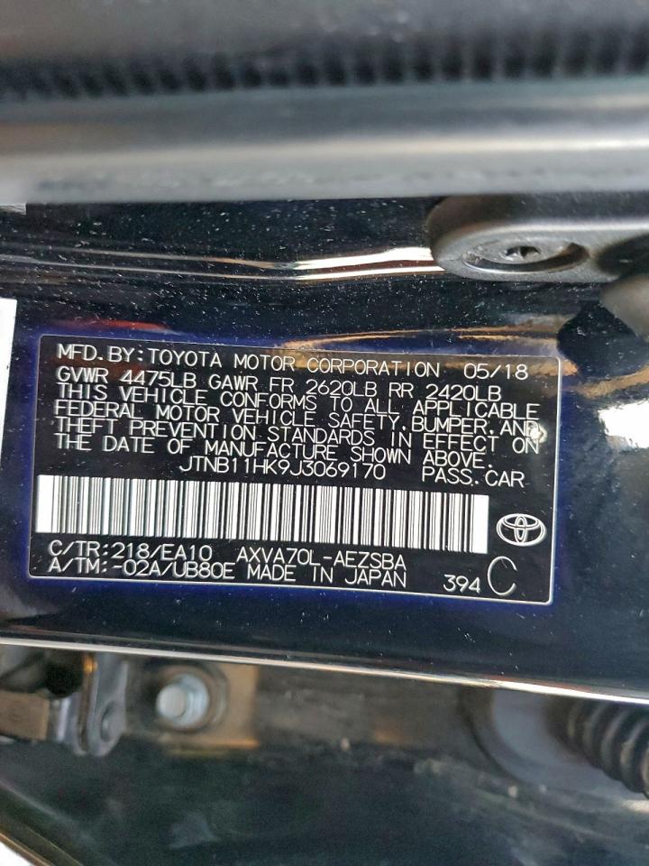 2018 TOYOTA CAMRY L photo 13
