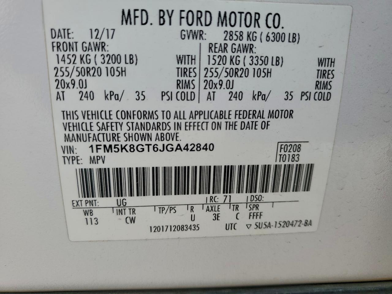 2018 FORD EXPLORER SPORT photo 13