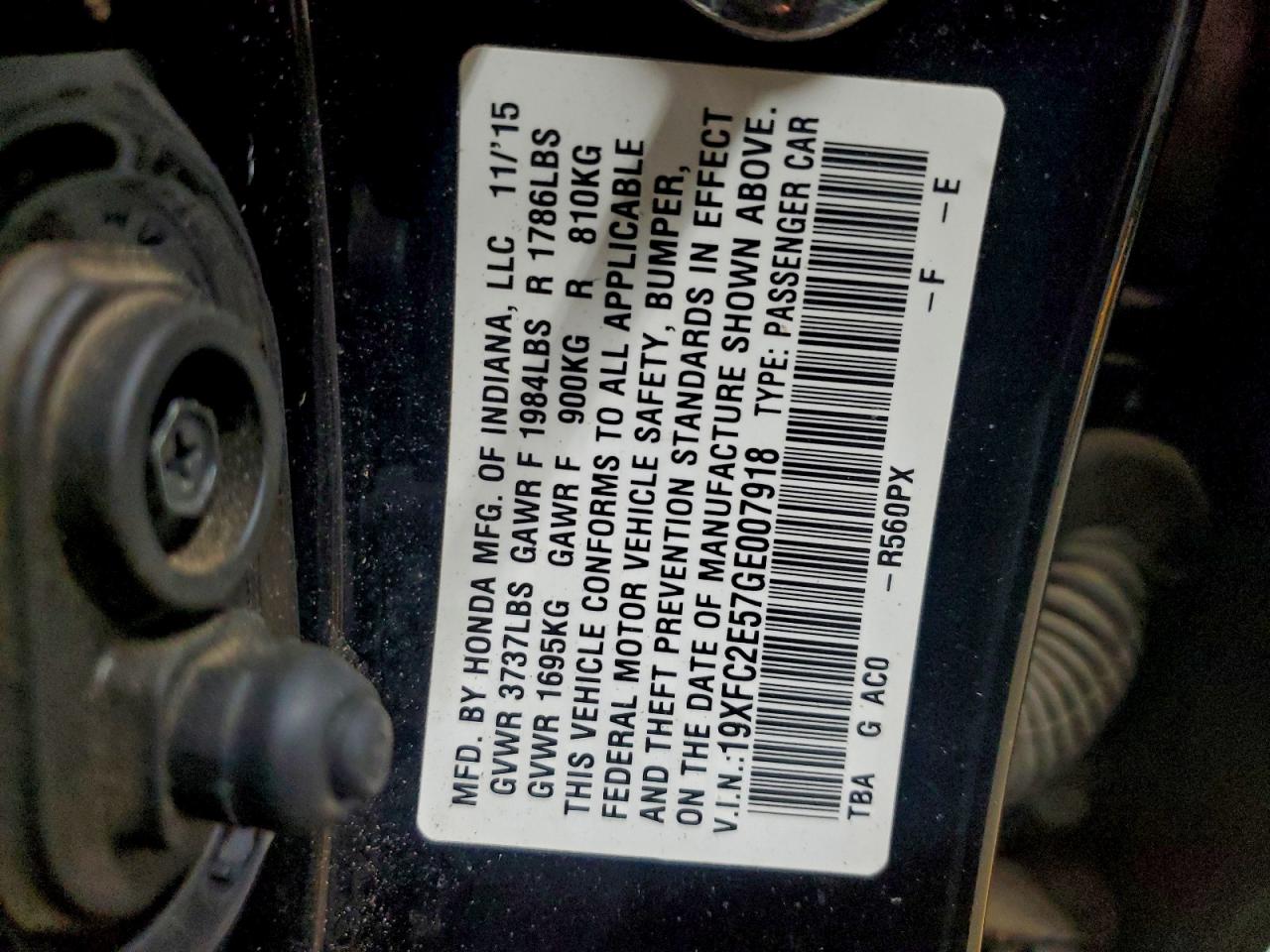2016 HONDA CIVIC LX photo 34