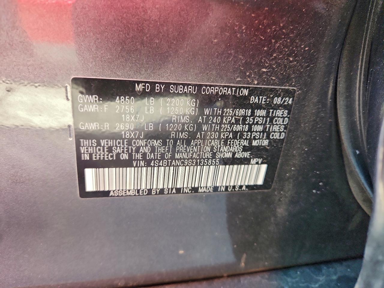 2025 SUBARU OUTBACK LIMITED photo 13