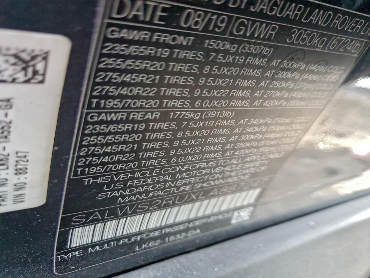 2020 LAND ROVER RANGE ROVER SPORT HST photo 37