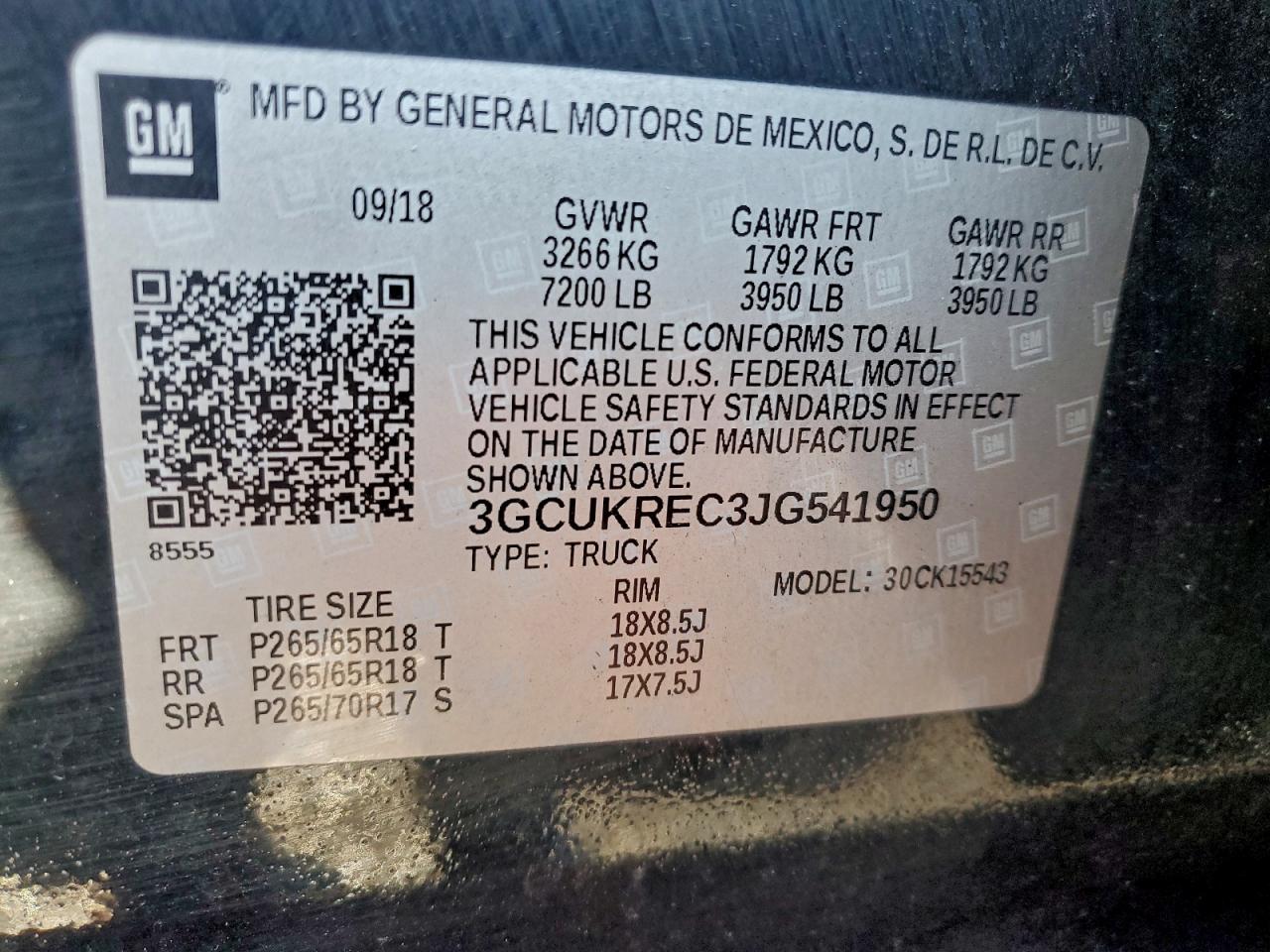 2018 CHEVROLET SILVERADO K1500 LT photo 12