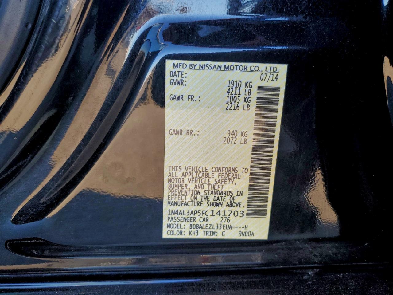 2015 NISSAN ALTIMA 2.5 photo 23