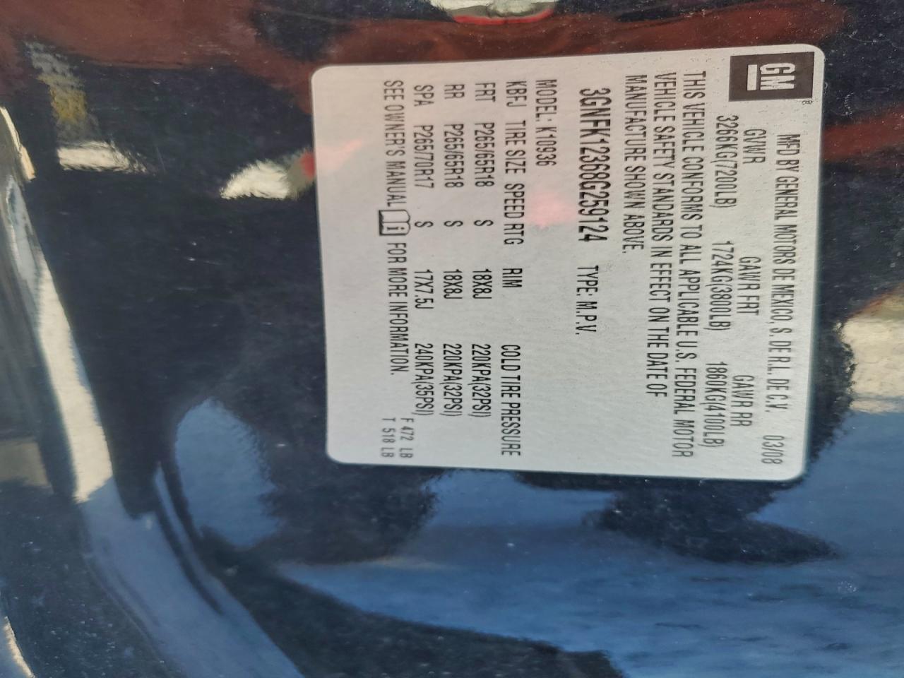 2008 CHEVROLET AVALANCHE K1500 photo 13