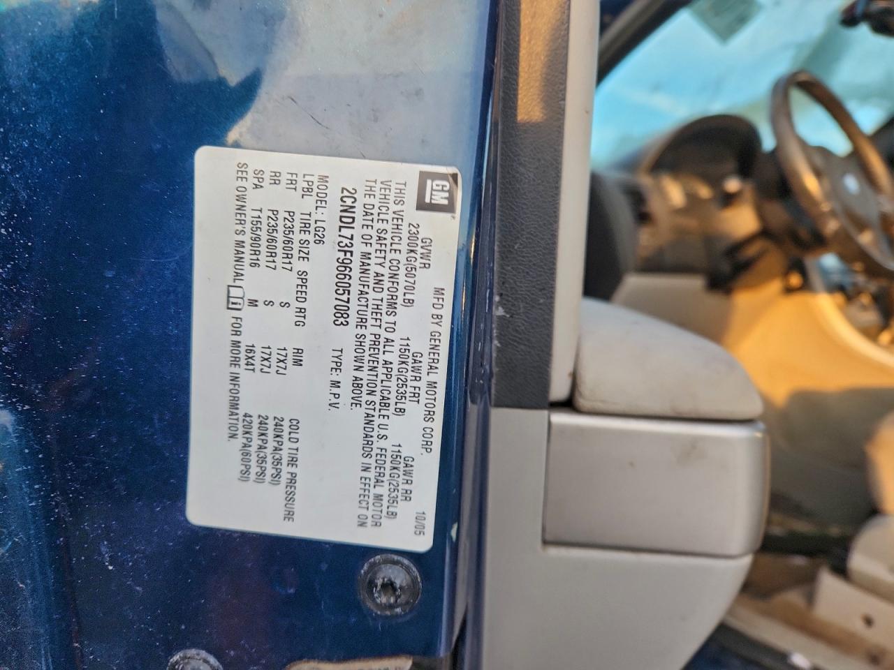2006 CHEVROLET EQUINOX LT photo 12