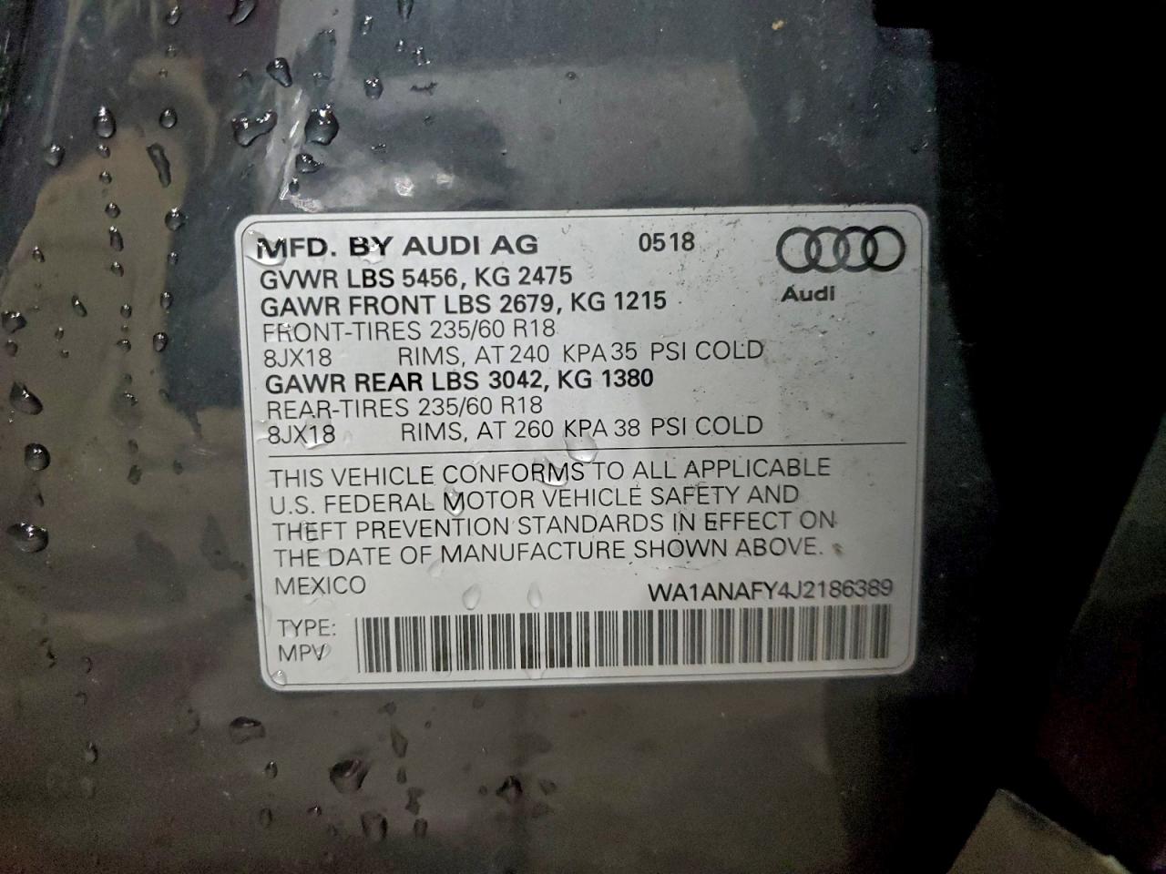 2018 AUDI Q5 PREMIUM photo 49