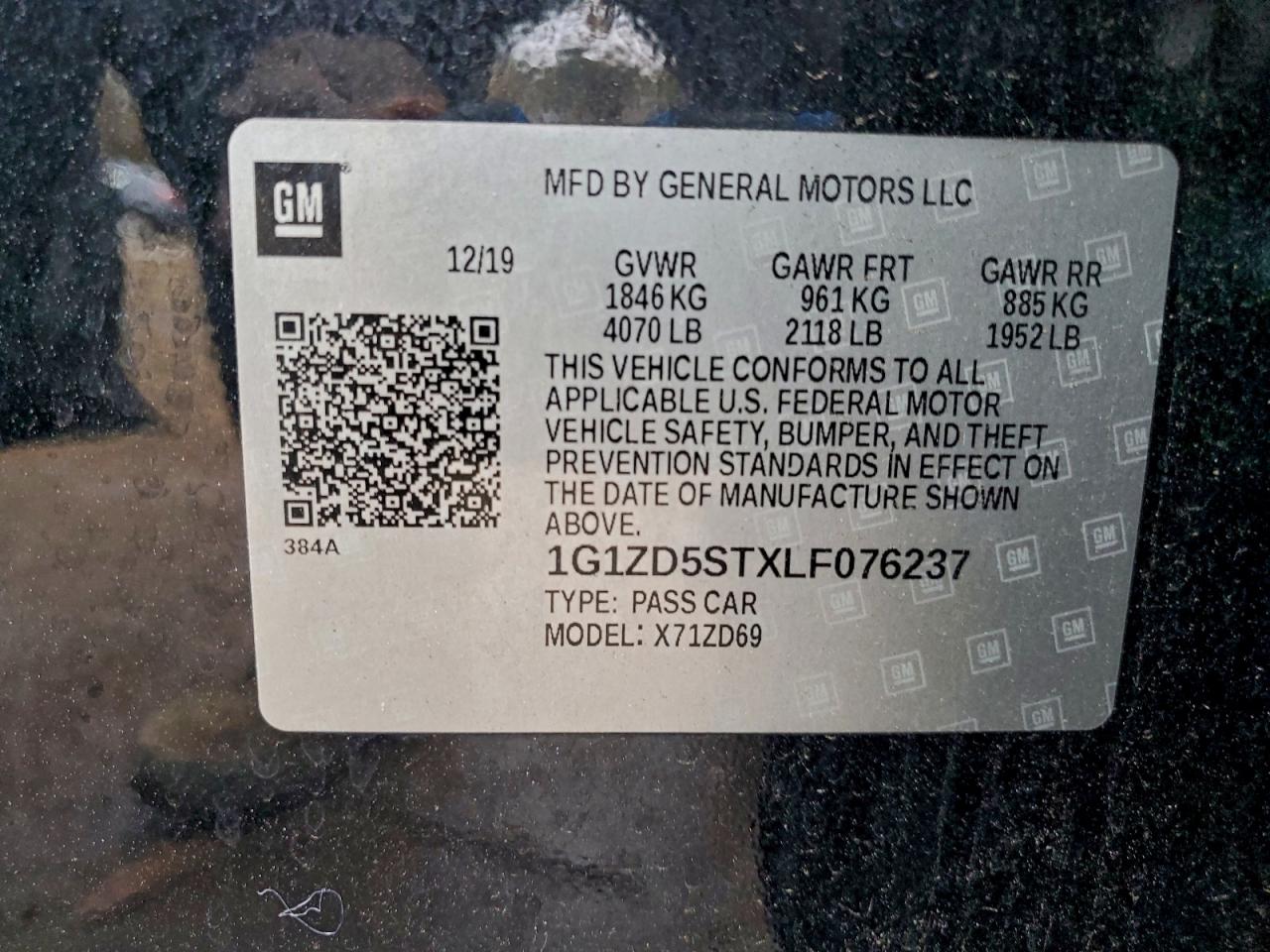 2020 CHEVROLET MALIBU LT photo 13