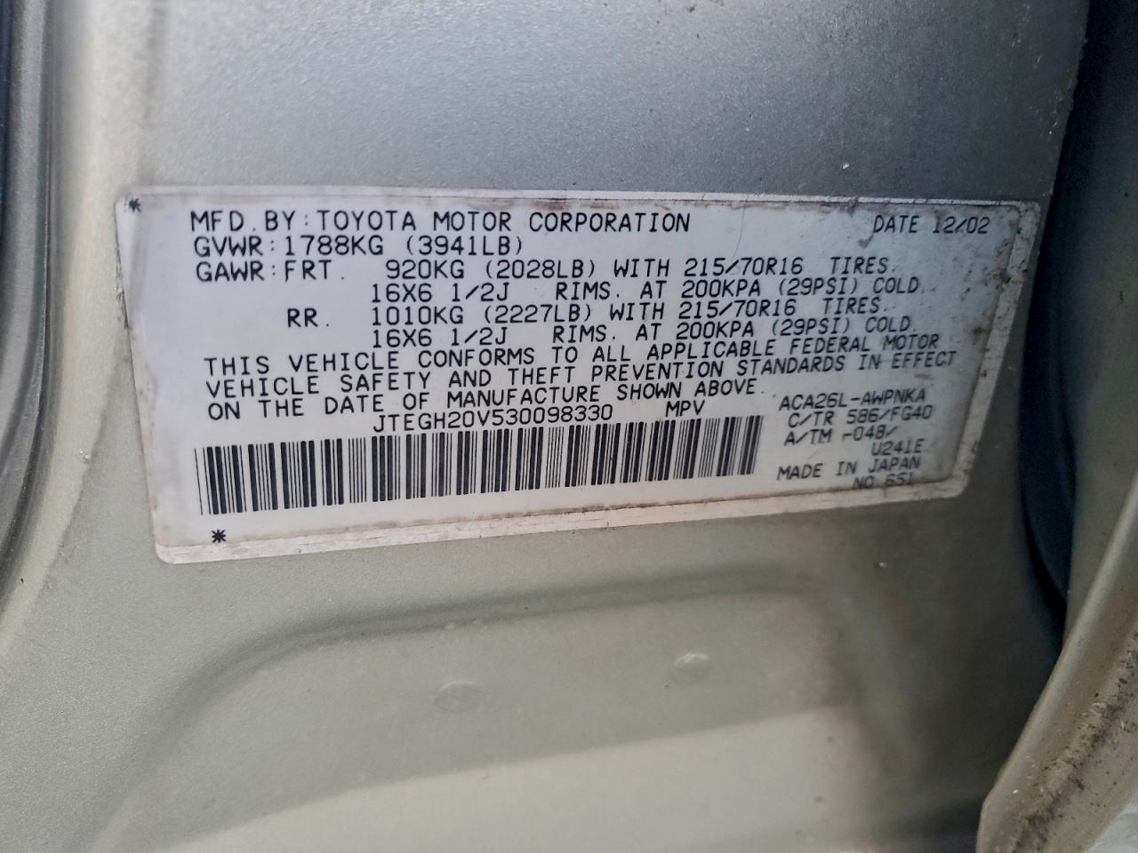 2003 TOYOTA RAV4 photo 13