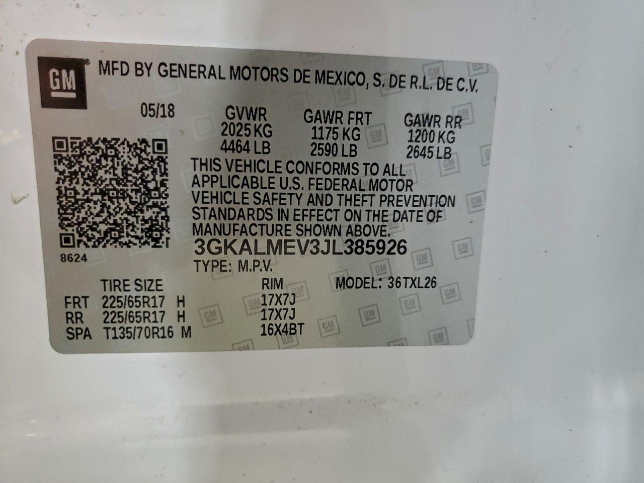 2018 GMC TERRAIN SLE photo 14