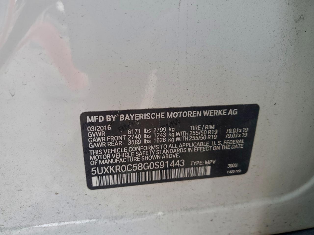 2016 BMW X5 XDRIVE35I photo 13
