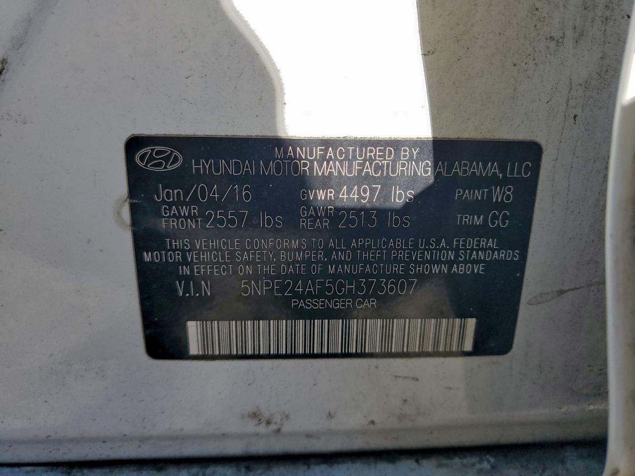 2016 HYUNDAI SONATA SE photo 12