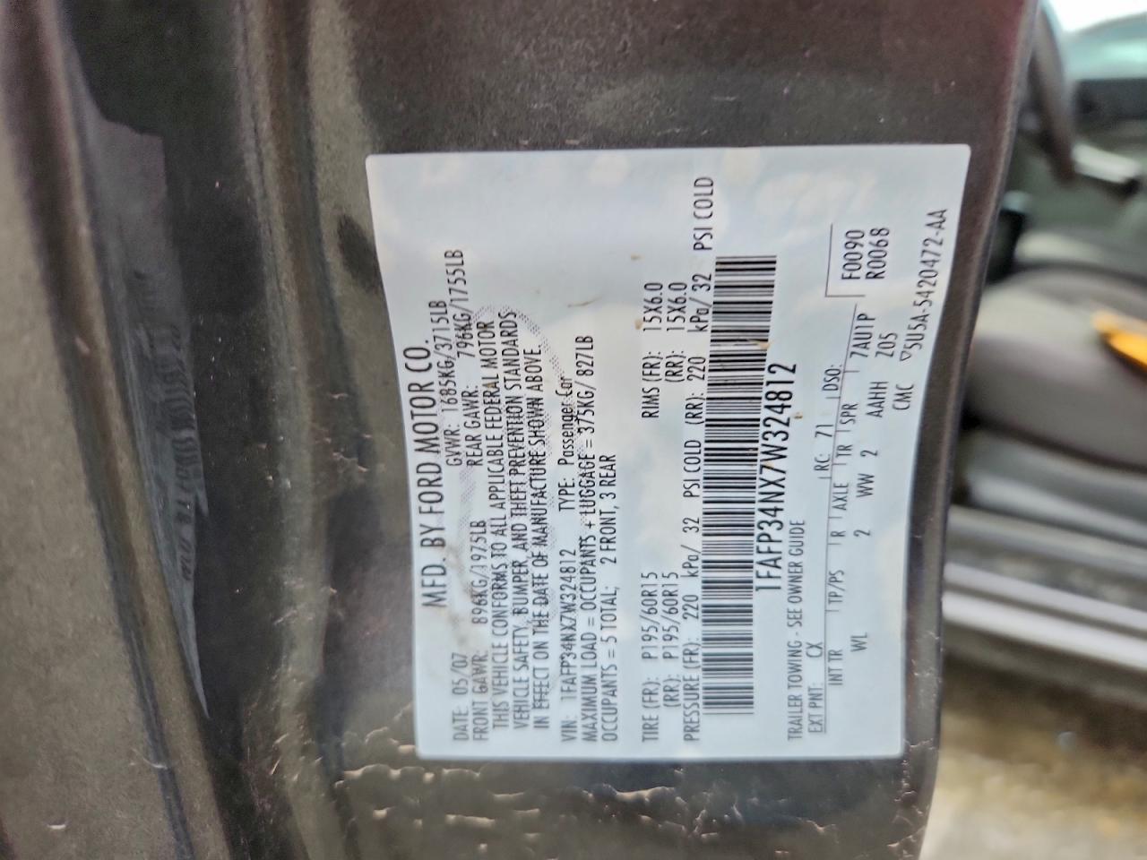 2007 FORD FOCUS ZX4 photo 23