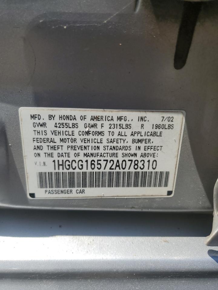 2002 HONDA ACCORD EX photo 12