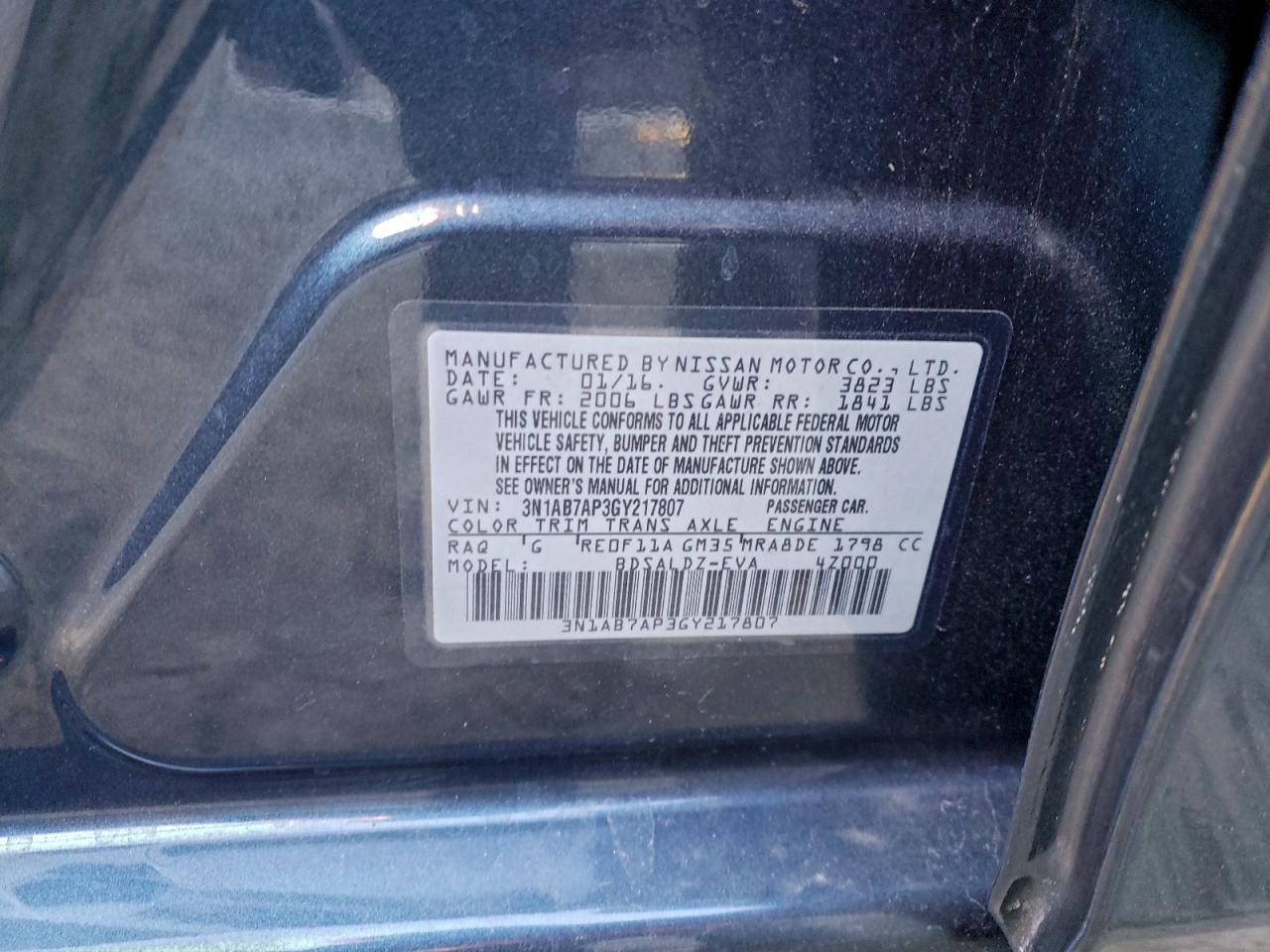 2016 NISSAN SENTRA S photo 23