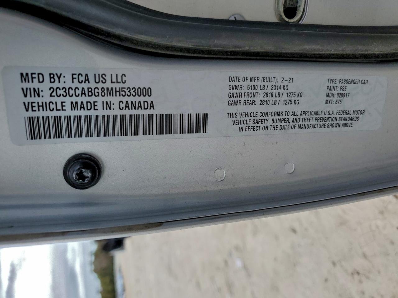 2021 CHRYSLER 300 S photo 12