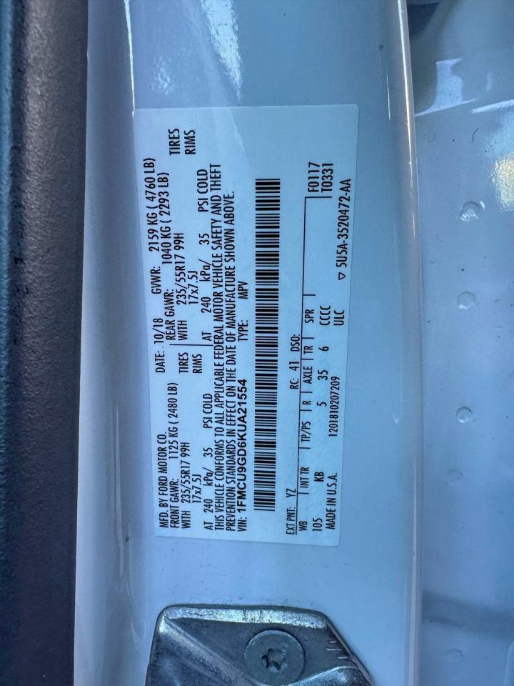 2019 FORD ESCAPE SE photo 23