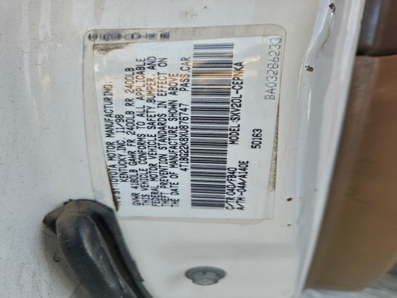 1999 TOYOTA CAMRY CE photo 23