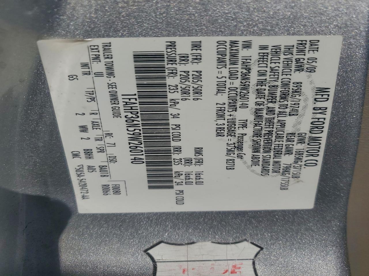 2009 FORD FOCUS SES photo 12