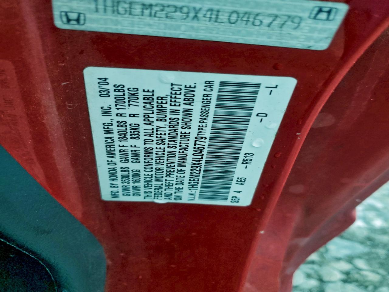 2004 HONDA CIVIC EX photo 34