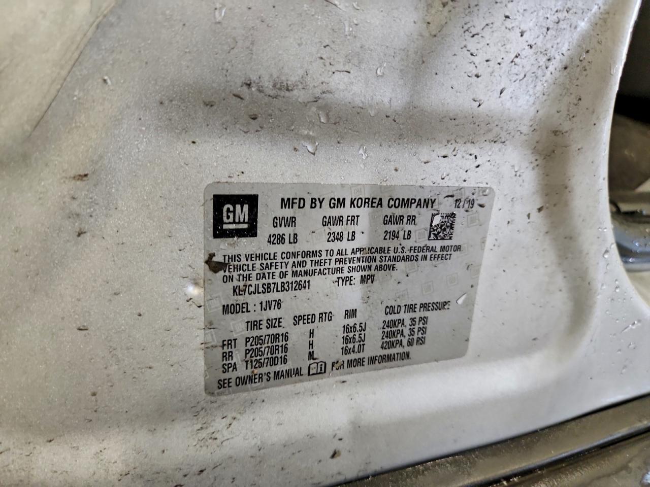2020 CHEVROLET TRAX 1LT photo 37