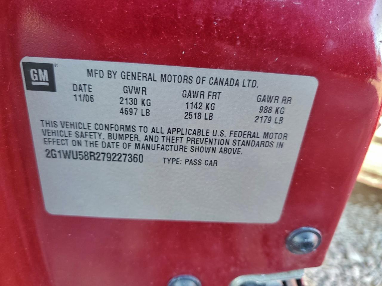 2007 CHEVROLET IMPALA LTZ photo 23