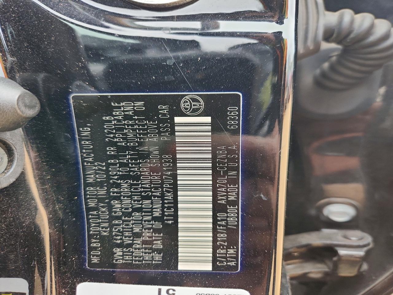 2023 TOYOTA CAMRY LE photo 13