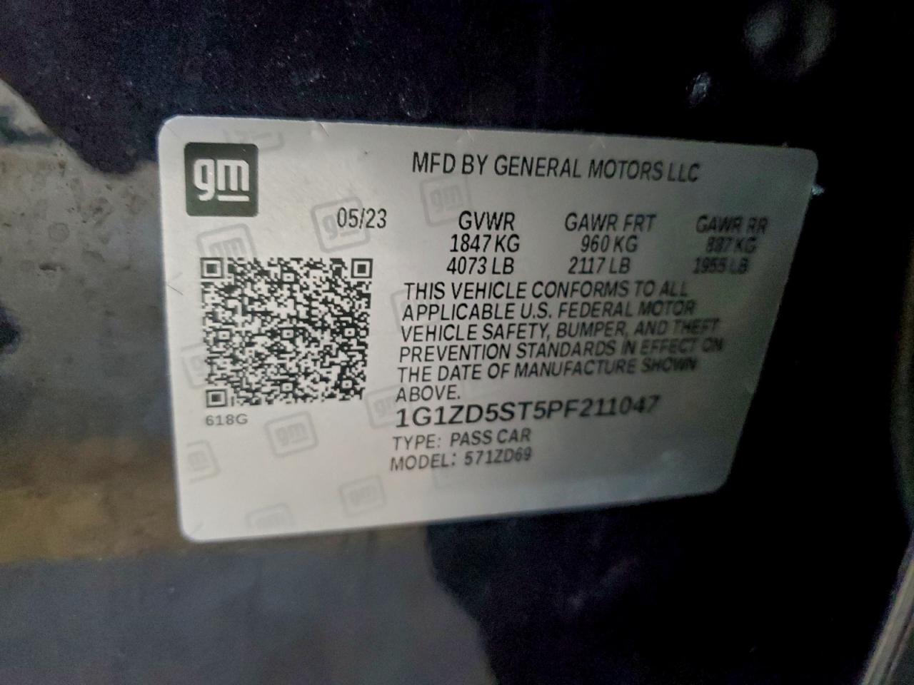 2023 CHEVROLET MALIBU LT photo 12