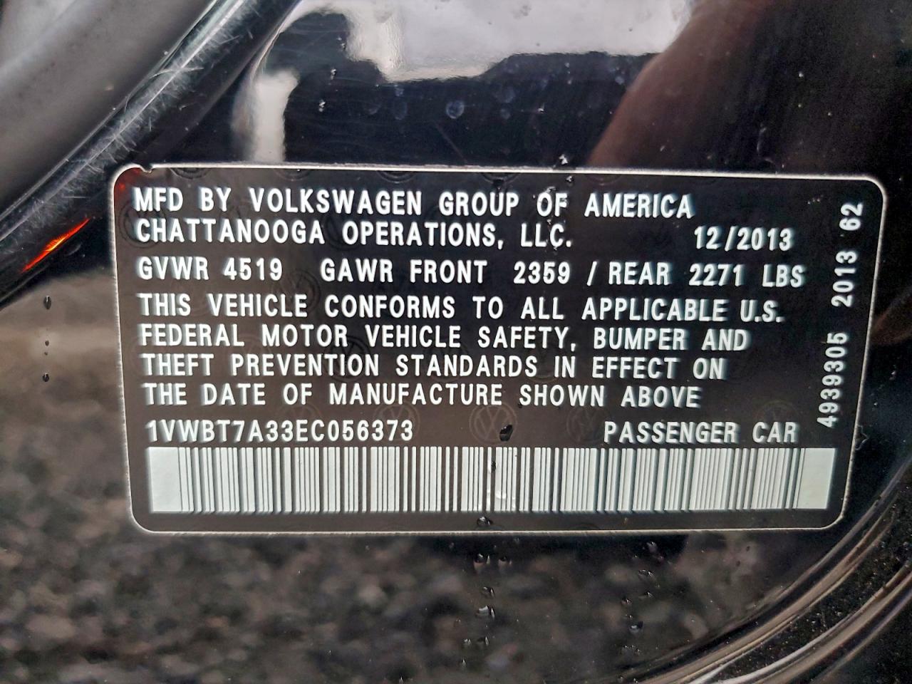 2014 VOLKSWAGEN PASSAT SE photo 34