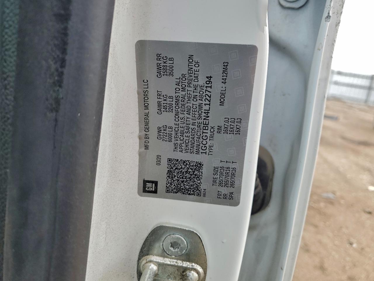 2020 CHEVROLET COLORADO photo 12