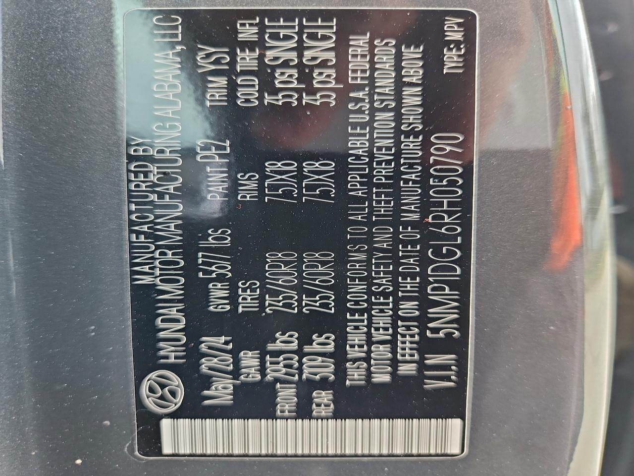 2024 HYUNDAI SANTA FE SE photo 13