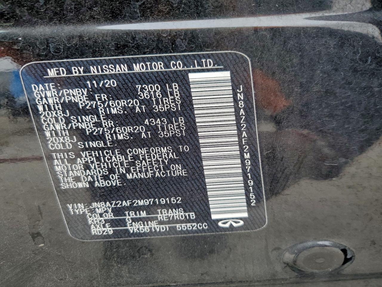 2021 INFINITI QX80 LUXE photo 37
