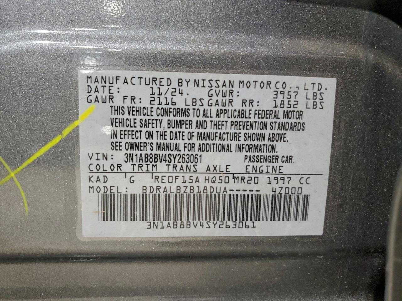 2025 NISSAN SENTRA S photo 12
