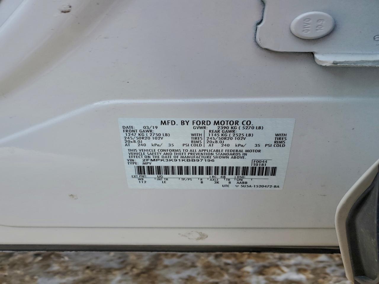 2019 FORD EDGE TITANIUM photo 13