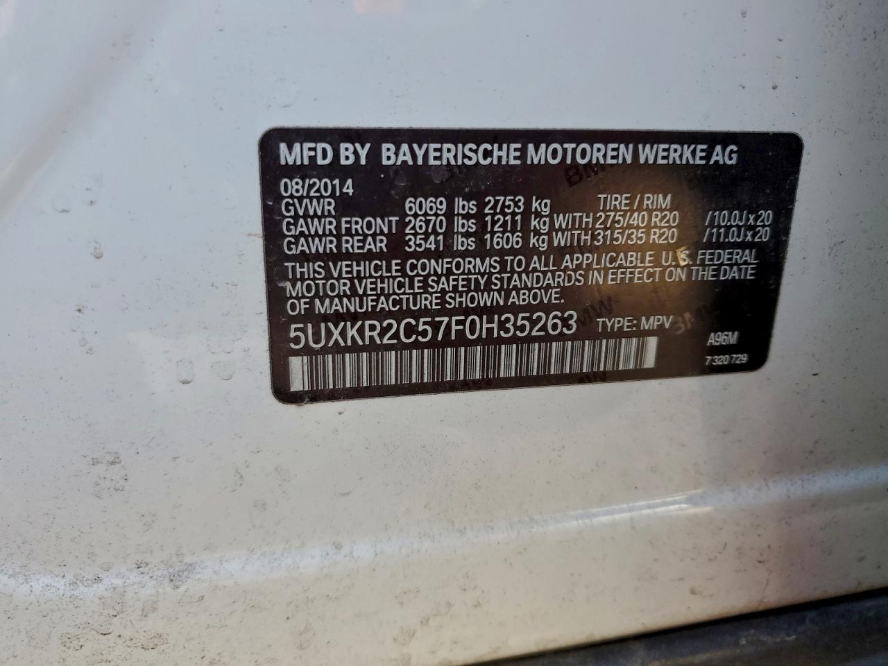 2015 BMW X5 SDRIVE35I photo 12
