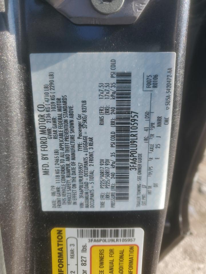 2020 FORD FUSION SE photo 23