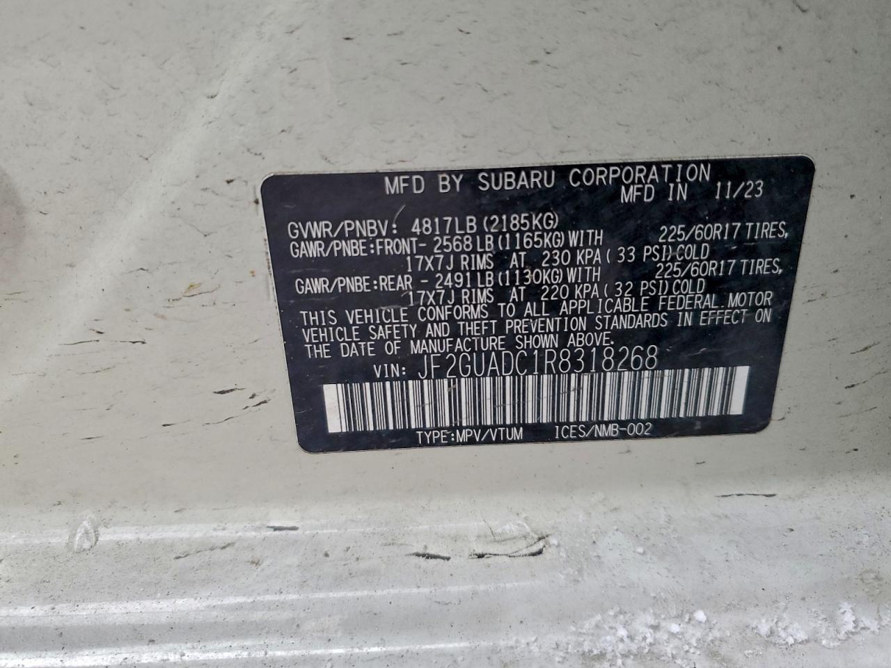 2024 SUBARU CROSSTREK PREMIUM photo 12