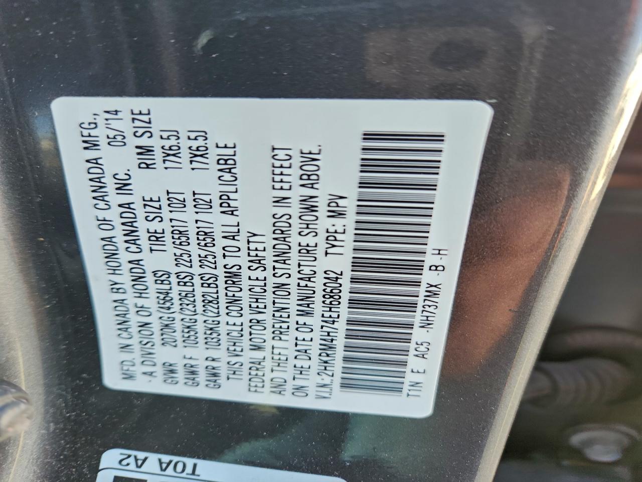 2014 HONDA CR-V EXL photo 23