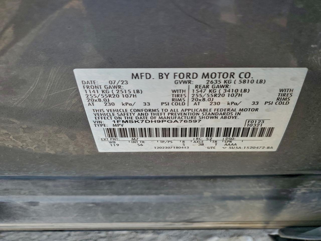 2023 FORD EXPLORER XLT photo 14