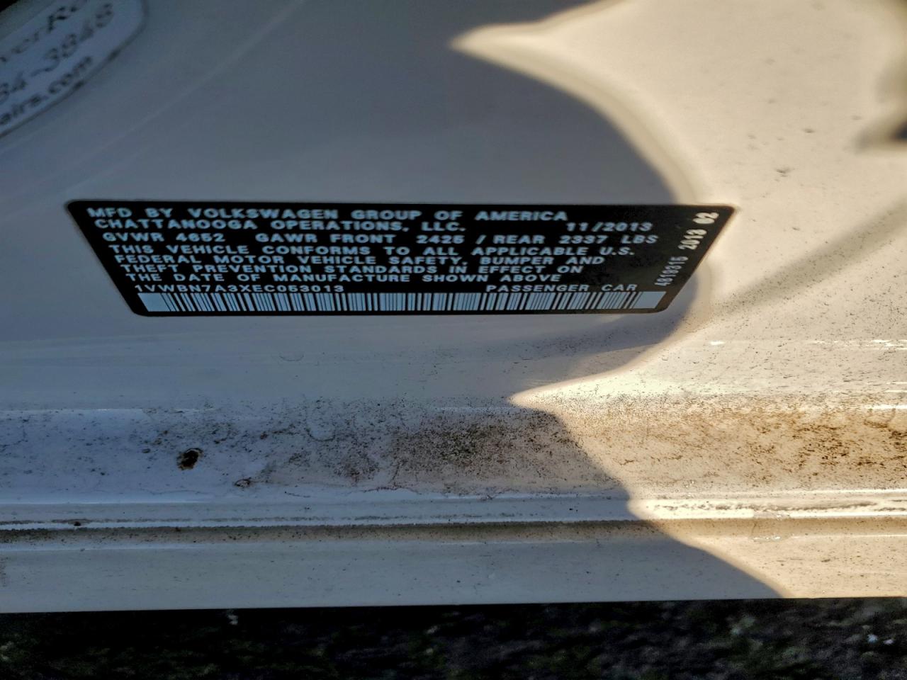 2014 VOLKSWAGEN PASSAT SE photo 13