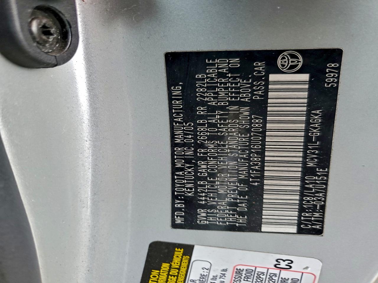 2006 TOYOTA CAMRY SOLARA SE photo 34