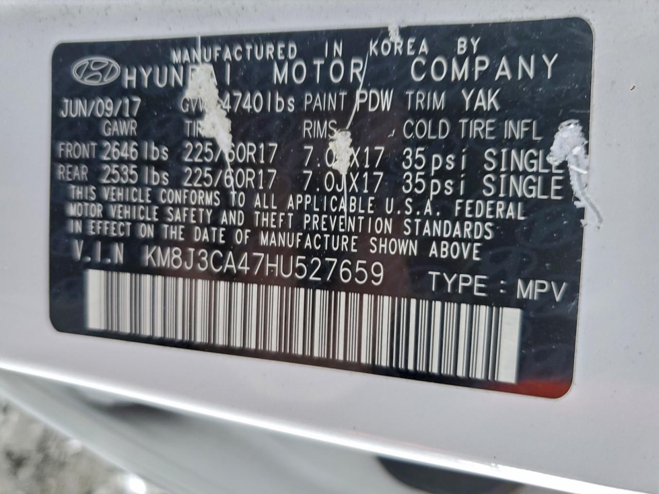 2017 HYUNDAI TUCSON LIMITED photo 13