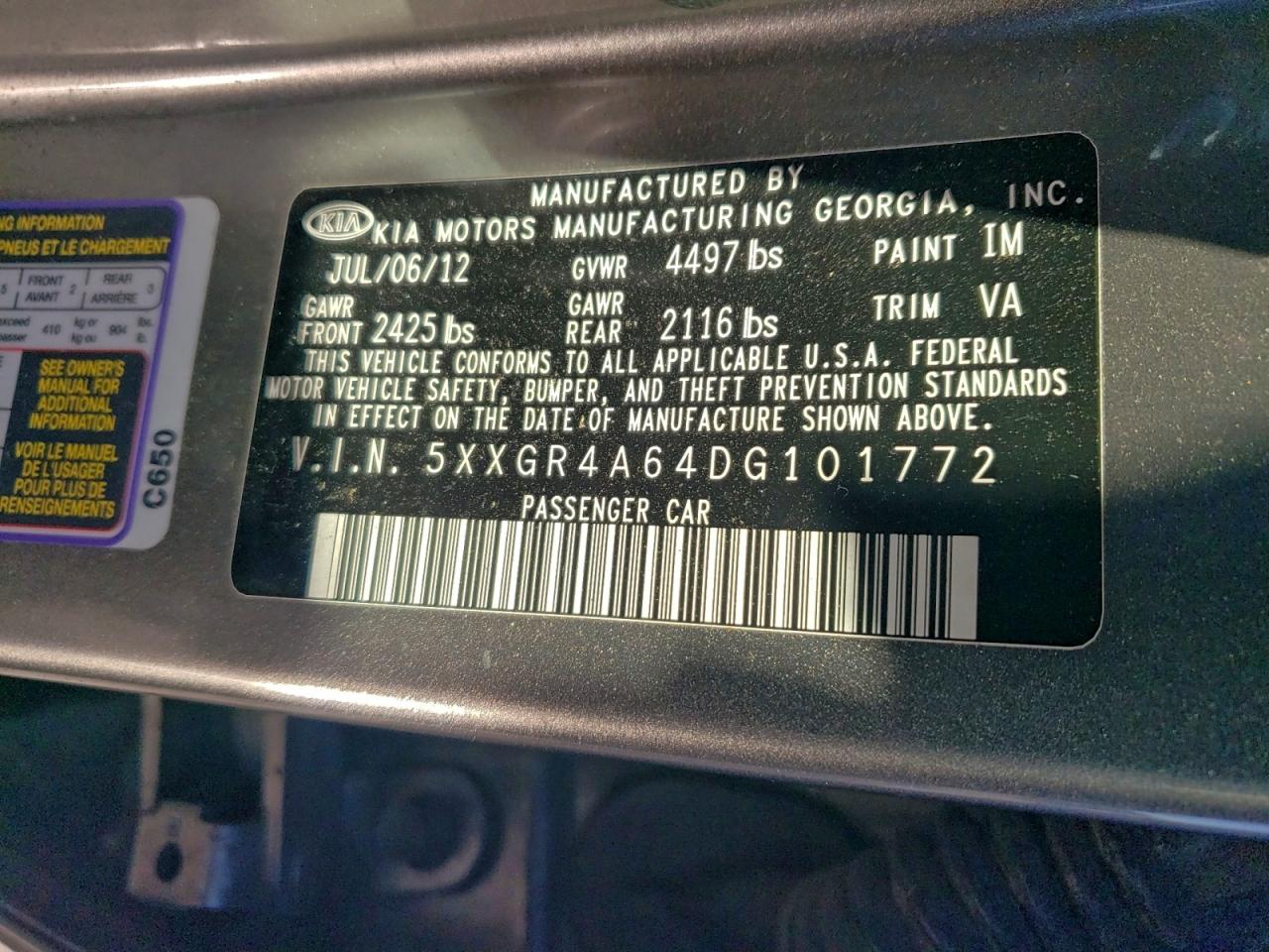 2013 KIA OPTIMA SX photo 34