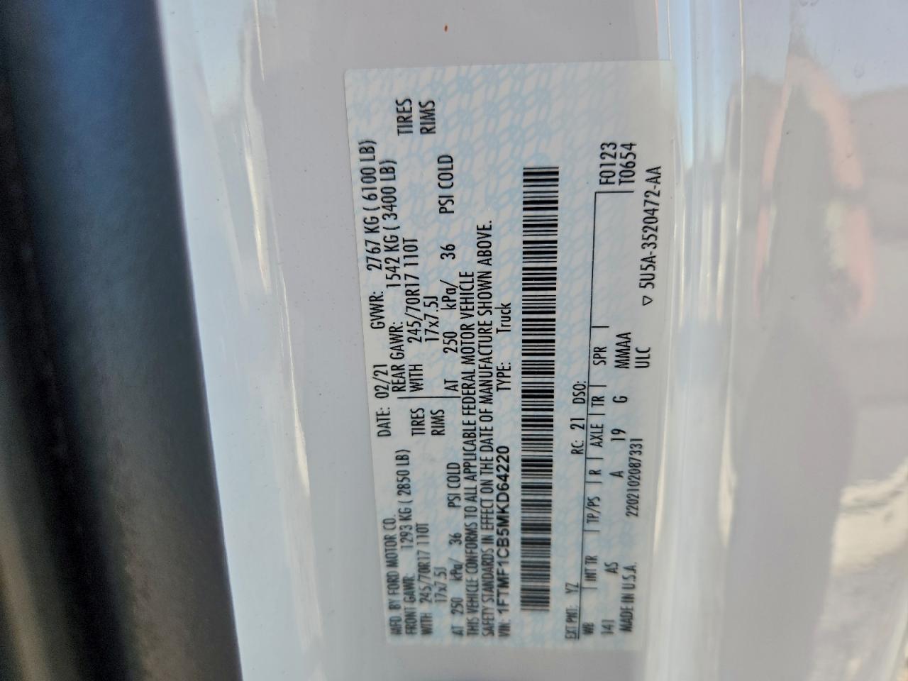 2021 FORD F150 photo 23