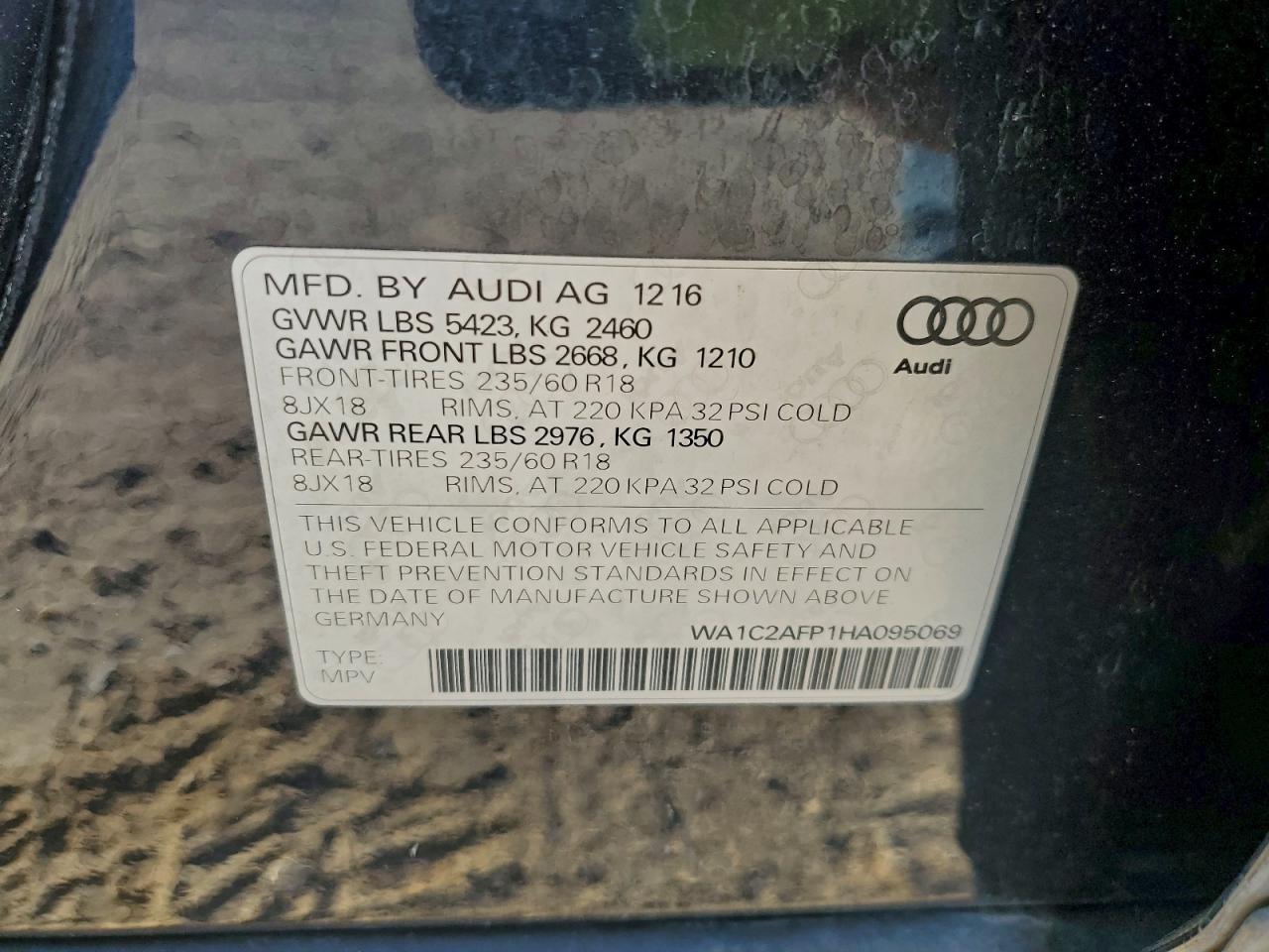 2017 AUDI Q5 PREMIUM photo 14