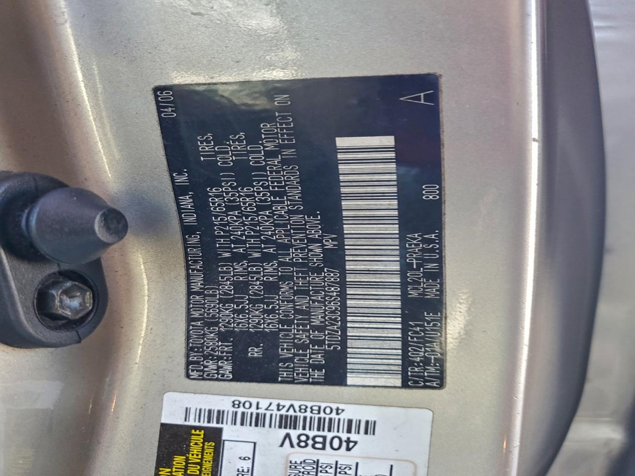 2006 TOYOTA SIENNA CE photo 37